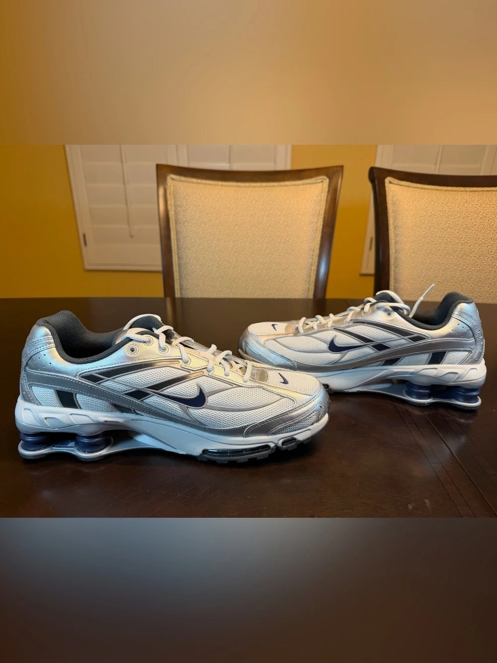 New Nike Shox Silver White Sneaker Shoes Size US 12